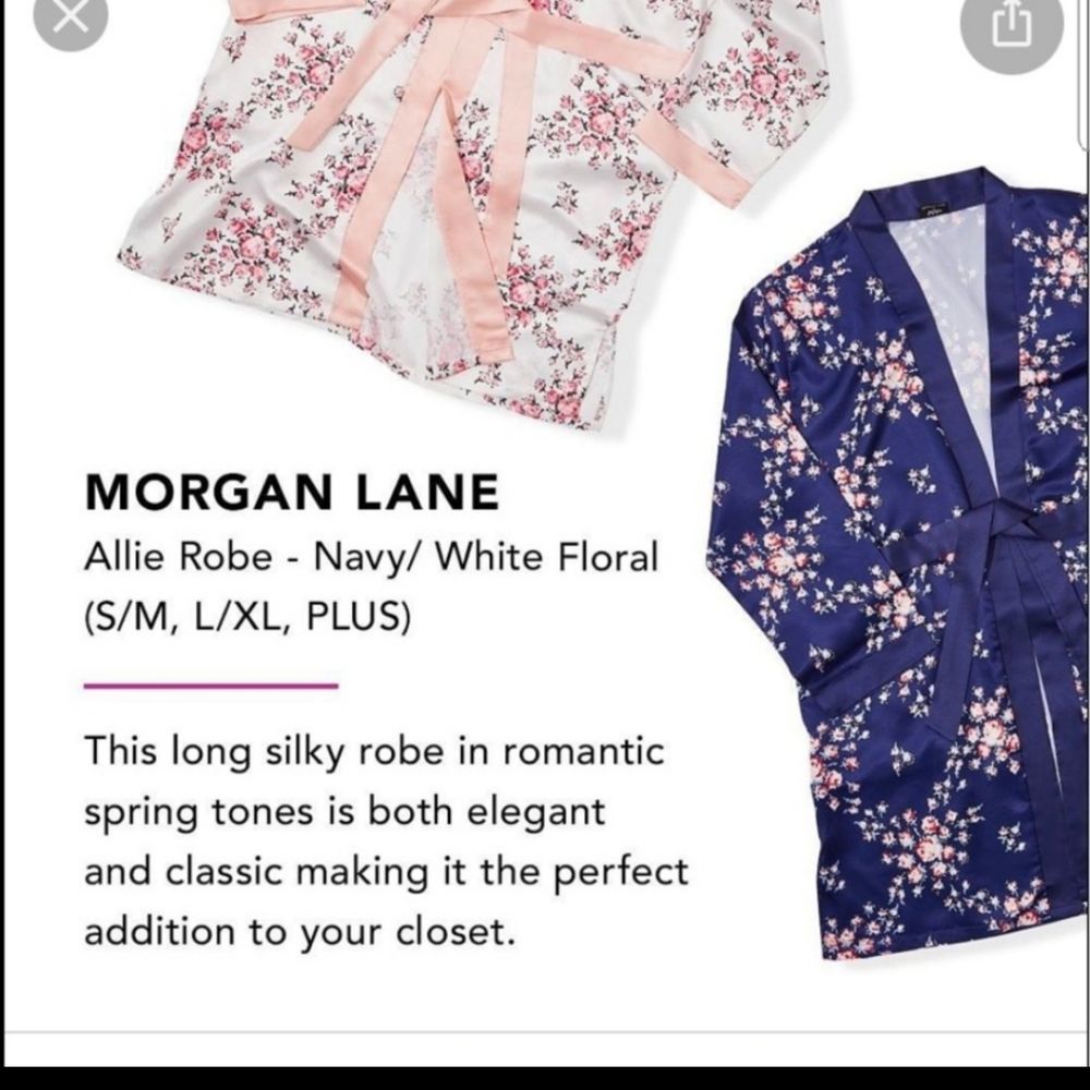 Morgan lane satin bathrobe large/xlarge